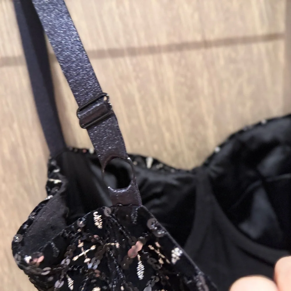 NADINE MERABI Black Sequin Jumpsuit - Picture 11 of 16